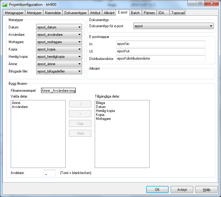 E-post Chaos desktop innehåller en plugin för Outlook. Denna skapar en knapp i Outlook som heter Registrera e-post i Chaos desktop.