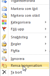 Organisera Inkorgen - Konversationer Konversationer I Outlook 2010 kan du gruppera e-posten efter konversationer Alla mail från en viss konversation visas oavsett i vilken mapp de finns.