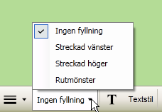 11.7.5. Linjetjocklek på ritobjekt Du gör ditt val av linjetjocklek genom att klicka på knappen Linjetjocklek i panelen Ritvektyg sid. 35.