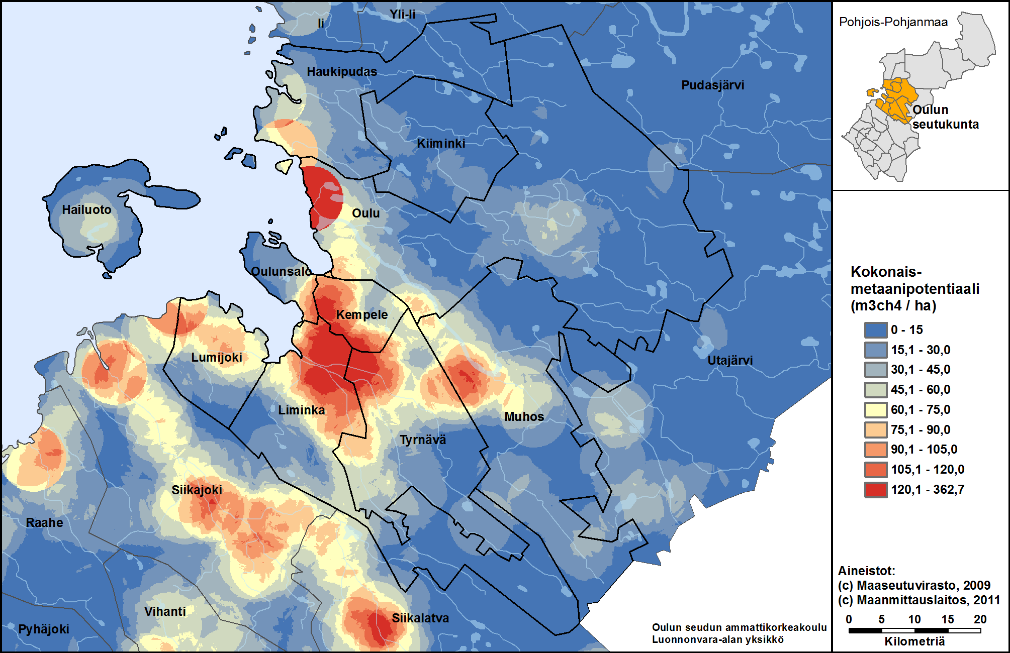 Total methane potential as