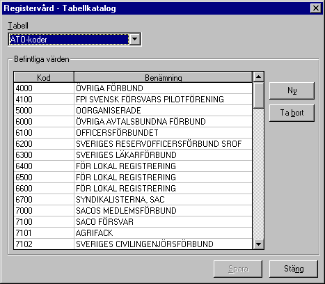 Användarhandbok GEMENSAM Sida 5-16 Glöm inte att spara efter att du ändrat! 5.7.