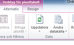 Tips! Du ska använda dig av Fältlista för pivottabell (se bild nedan).