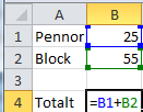 Skapa formler - Enkel formel Skapa formler Att skriva in text och värden i Excel fungerar likadant som när du arbetar i ordbehandlingsprogrammet Word.