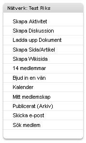 Nätverksöversikt forts. Adminblocket För att administrera ditt nätverk behöver du logga in och gå till nätverkets hemsida. Det är från adminblocket som du når alla administrativa funktioner.