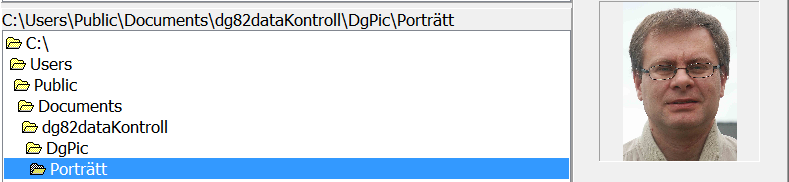 Ev. öppnas det fönster, som visas i Bild 12. Fortsätt då efter denna bild. Dubbelklicka på. Under Bildfiler visas då alla porträtt, som lagts in i mappen Porträtt.