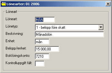 Lönearten är lönesystemets artikelregister : En löneart kan vara av olika lönetyper: 1 - belopp före skatt 2 - belopp efter skatt 3 - sjuklön 4 - reseersättning (18