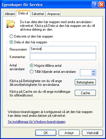 28. Installation 3. Dela sedan ut mappen i ett nätverk så att de arbetsstationer som ska köra FDT Service kommer åt mappen.