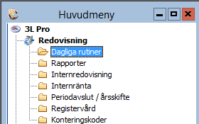 Redovisning Konteringskoder Sökväg: Redovisning Konteringskoder Verifikationer konteras på konteringskonto samt valbart antal koddelar mellan 0 och 10.