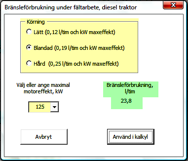 Inmatade värden som du skrivit in i kolumnen Eget värde återställs till schablonvärden om du klickar på knappen Återställ värdena (Figur 20).