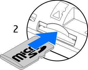 10 Komma i gång 5 Sätt ned SIM-korthållaren. Lås SIM-korthållaren genom att skjuta den på plats. 6 Sätta tillbaka batteriet och bakstycket.