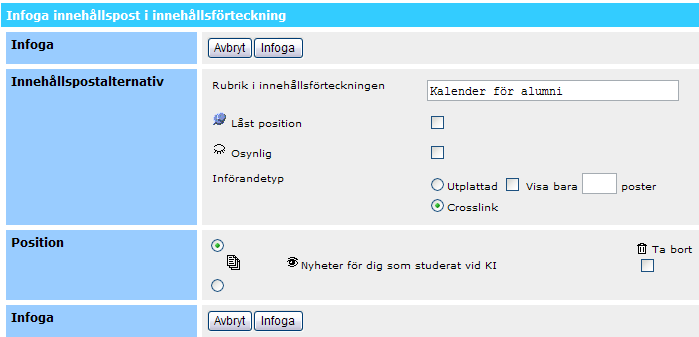 5. På följande sida (se figur 9.2) bestämmer du om du vill ge webbredaktörer för andra webbnoder och samlingssidor en möjlighet att prenumerera på din kalender.