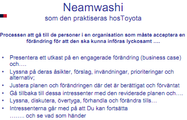 Jidoka - Autonomation Minimera fel och förbättra produktions så att det ska näst in till omöjligt att göra fel. Målet är noll fel.