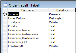 Genomförande Nu är beställningen färdig för att lagras i databasen. Genom att klicka på en SKICKA-knapp öppnas anslutningen till databasen med hjälp av en ny OleDbConnection.