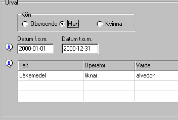 MedAKT 46 6 Rapporter 6.1 MedAKT Query MedAKT Query är ett verktyg för att fritt söka och sammanställa statistik från journaldatabasen. MedAKT Query är kraftfullt men ändå enkelt att använda.