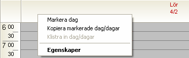 MedAKT 65 6. Vi skall nu skapa schema för första lördagen i mars också. Detta schema skall vara samma som det som vi skapade för lördagen i februari.