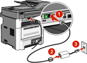 3 Anslut DSL-filterkabeln till ett analogt telefonjack.