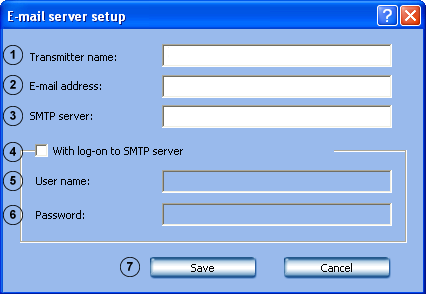 92 sv Standardkonfiguration DiBos/DiBos Micro Konfigurera inställning av e-postserver Meny Larmbearbetning > Knapp Konfigurera e-post.. eller Meny Vidarebefordran av fel > Knapp E-postserver.