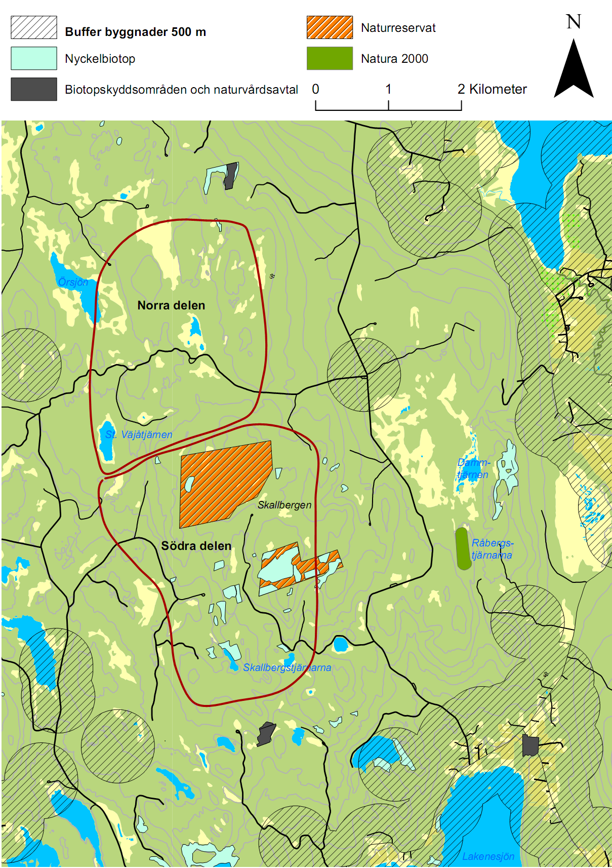 10.3 Område 3: Skallbergen nordväst Lakenesjön