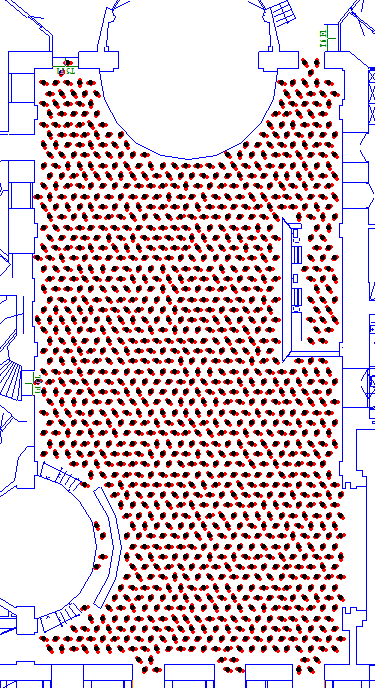 Stora Scenen E6 E5 Lilla Scenen Spegelväggen E4 E1 E2 E3 Figur 8.1. Samtliga utrymningsvägar i Stora Salongen.