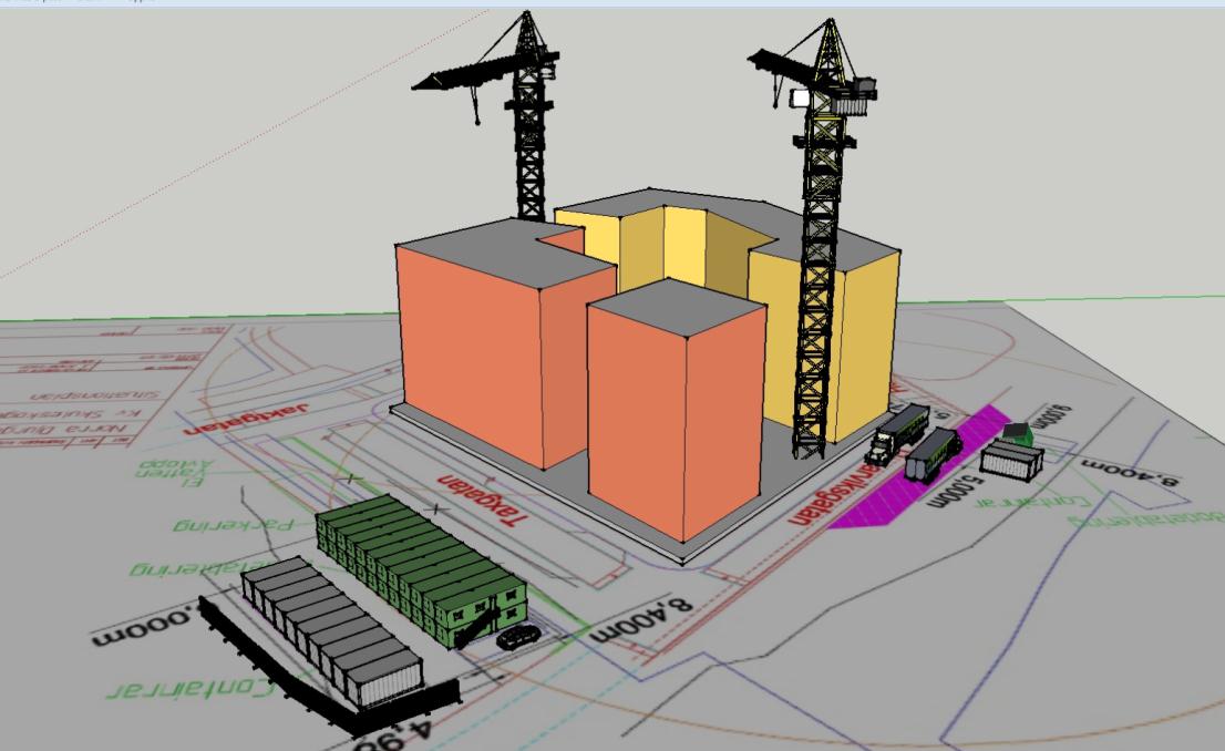 Här visas MVBs APD-Plan upprättad i programmet Google SketchUp, här i 3D vy: Figur 53 APD-Plan (Google SketchUp) 6.3. Intervjuer Hur tidsplanerar ni och varför?