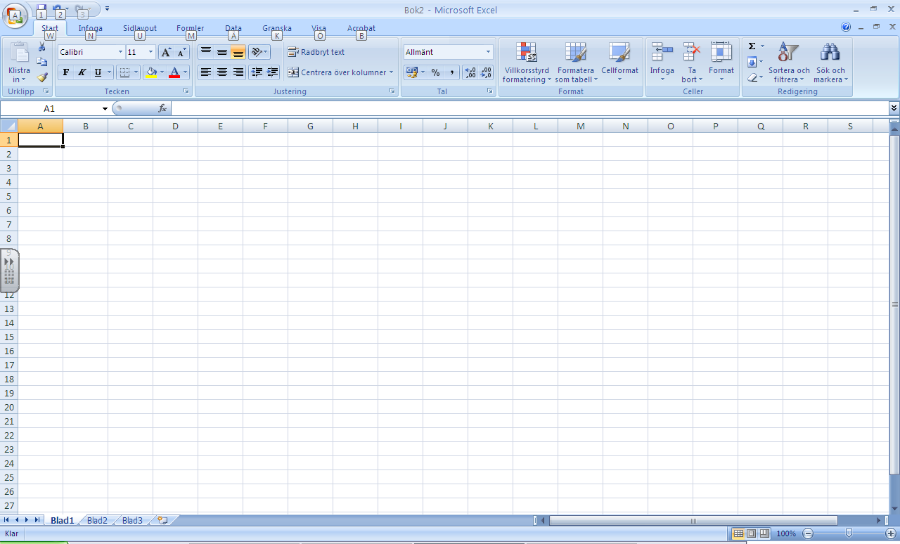 7 IT grundkurs 2 i datateknik vid Ålands lyceum KALKYLERING MED MICROSOFT OFFICE EXCEL 2007 Kalkylprogrammet Excel är utformat för att förenkla alla typer av arbetsuppgifter där beräkningar och