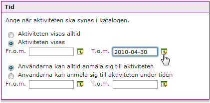 Sida 60/243 Om du vill veta mer om de grupper du väljer kan du klicka på intill en grupps namn. TIPS!