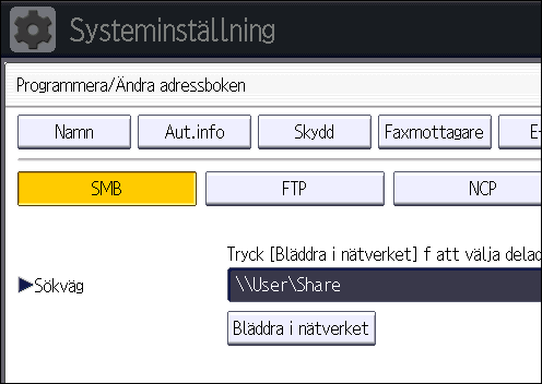 6. Skanna 19. Tryck på [Avsluta]. Kontrollera inställningarna om anslutningstestet misslyckas och prova sedan på nytt. 20. Tryck på [OK]. 21. Tryck på [Avsluta]. 22.