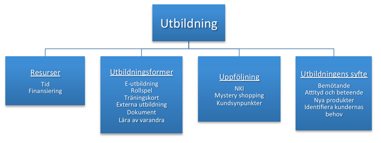 Apotekets utbredda arbete med utbildning visar sig i form av fyra olika aspekter.