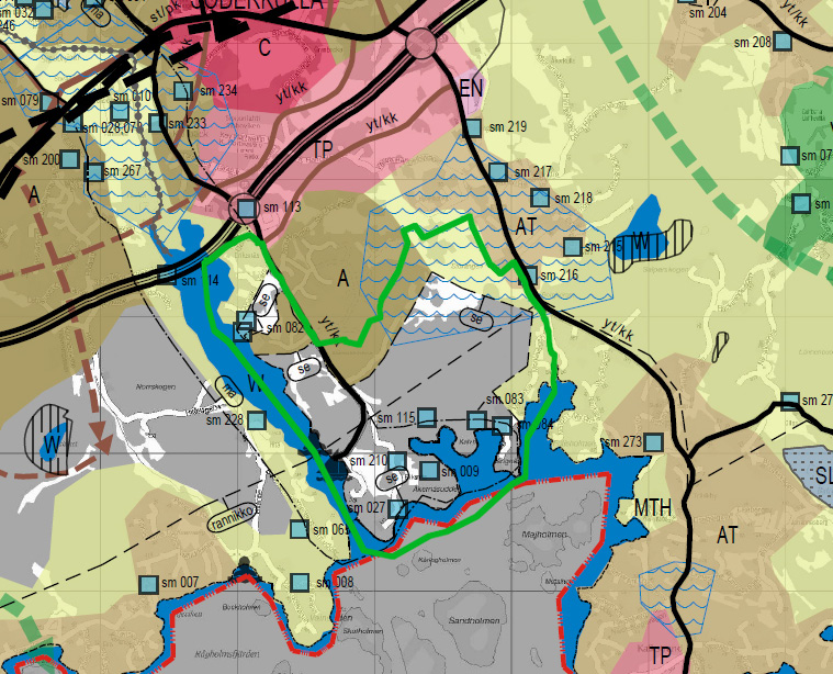 I Östra Nylands landskapsplan har stränderna med näromgivningar i Eriksnäs delgeneralplaneområde anvisats som jord- och skogsbruksdominerat område med särskilt behov av att styra friluftslivet (MU).