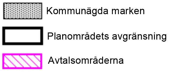 Planeringsområdets avgränsning på kommunens guidekarta.