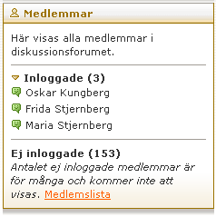 Sida 173/204 Egna val Beroende på lärarens/forumhanterarens inställningar kan du se och göra olika val i ett forum. Visa inlägg som trådar Valet gör att alla inlägg visas i ett s.k. "trådat läge" vilket innebär att inläggen får olika stort indrag beroende på hur de hänger samman.