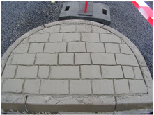 gatsten in Mönstrad betong kräver ett minimalt underhåll. Mönstrad betong ger ett äkta intryck Mönstrad betong passar överallt.