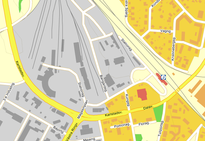 2 ÖVERSIKTLIG BESKRIVNING AV OMRÅDET 2.1 OMRÅDESBESKRIVNING Det aktuella området ligger centralt i Kristinehamn, invid centralstationen och resecentrum (se figur 2.1).