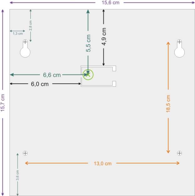 9,3 cm 11 Monteringsmall för Airborne DC Medium Instruktioner för användning av monteringsmall: Placera monteringsmallen där du vill sätta fast Airborne DC-enheten.