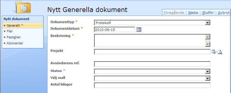 278 (413) 2.60.7 360 Dokumenthantering 2.60.7.1 Funktionell beskrivning I 360 Dokumenthantering finns stöd för dokumenthantering med bl a följande funktionalitet: Registrera fysiska eller