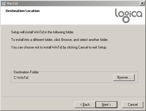 3. Starta uppgradering 3.1 Installera ny version 1. Kör installationsfilen WinTid_setup_12.3.0.exe 2.