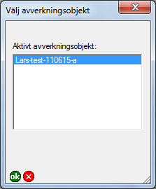 2 (6) Redigera avverkningsobjekt (Åtgärdsobjekt) För att redigera avverkningsobjektet (Åtgärdsobjektet), "Välj aktivt avverkningsobjekt" och välj aktivt avverkningsobjekt i listan: Välj därefter