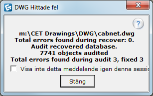 Nya funktioner för att hantera CAD-filer Inmatningsrutan för CAD har fått ny funktionalitet, som visas i rutan till höger.