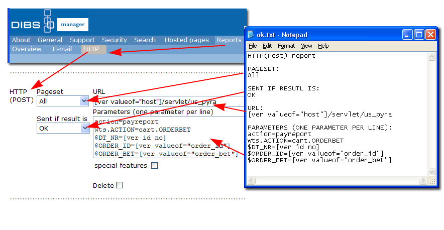 Authorization declined Välj länken >> Authorization declined i DIBS Manager. Öppna dokumentet auth_dec.txt från mappen direct_bank. Markera all text.