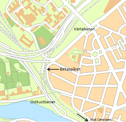 159(255) Sträckan Hagastaden-Odenplan Att skapa förbindelsen från Värtabanan till Odenplan bedöms vidare som mycket komplext, och genomförbarheten är inte klarlagd, med hänsyn till angränsande