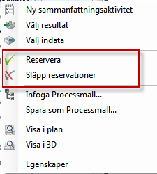 Denna gång klickar man istället på Släpp reservation för att andra i projektet ska få tillgång till dina förändringar. 6.