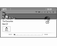 32 CD-spelare Användning Starta CD-uppspelning Tryck in cd-skivan med den tryckta sidan uppåt i cd-facket tills den dras in. Cd-uppspelningen startar automatiskt och huvudmenyn CD eller MP3- CD visas.