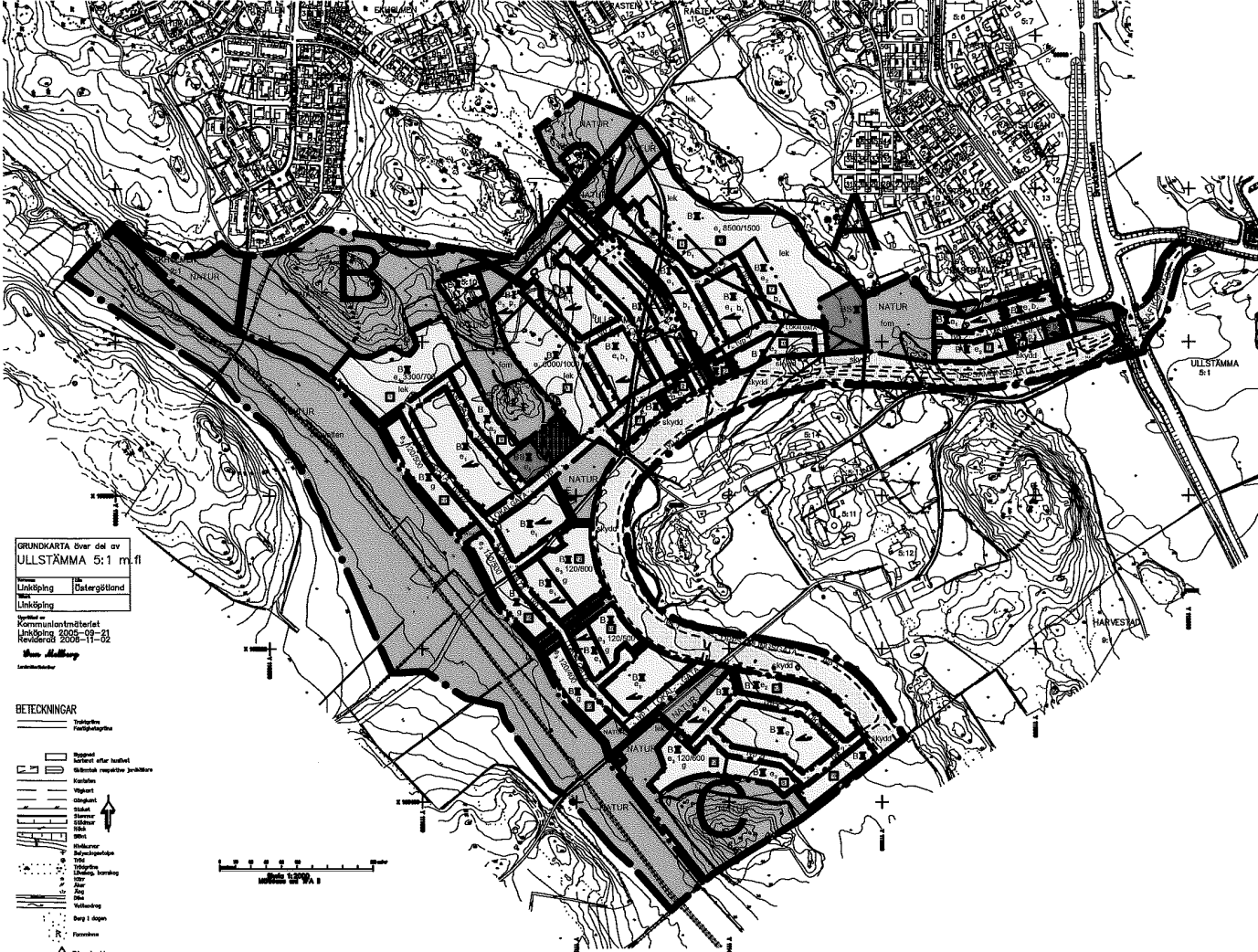 DETALJPLAN FÖR ULLSTÄMMA Bättre upplösning med förstorning på detaljplan kan du hitta på vår hemsida: http://www.linkoping.