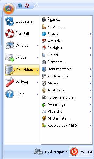 Bild 41: Standard parametrar nedan Vitec Knappen Ägare