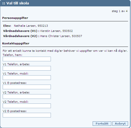 Så länge som bokningen är öppen kommer länken Boka samtalstid finnas i Aktuelltrutan. Du kan gå till informationen och Skriva ut eller [Ta bort] bokningen eller ändra tid och [Spara].