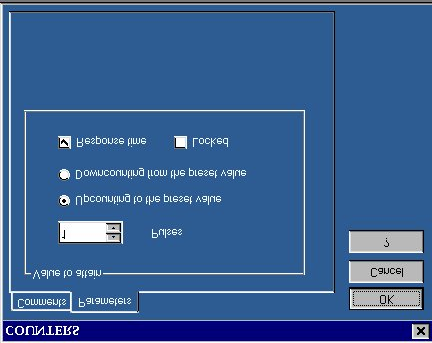 Räknare Dennna funktion ger dig möjlighet att räkna upp (eller ner) pulser, ända tills ett förinställt värde parameterfönstret ha uppnåtts.