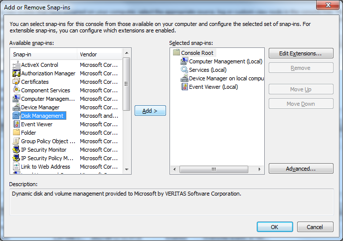 3.2 Manual till MMC och PERFMON MMC (Microsoft Management Console) är ett gränssnitt som visar administrationsverktyg och har skapats av Microsoft och andra programleverantörer.