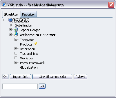 86 Redaktörshandbok EPiServer 4.60 sorteringsindex bara används när du på föräldrarsidan valt Enligt sorteringsindex under Sorteringsordning.