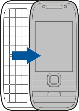 Snabbstartsguide 14 Tangentbord Enheten har ett fullständigt tangentbord. Öppna tangentbordet genom att dra ut det.