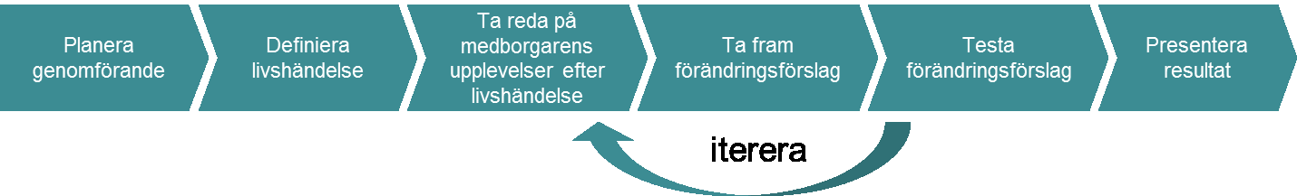 E-delegationen Vägledning för behovsdriven utveckling 2.0 50 (100) 6 Vad är en livshändelseanalys?